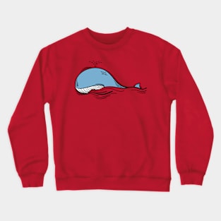 Swimming Whale Crewneck Sweatshirt